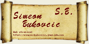 Simeon Bukovčić vizit kartica